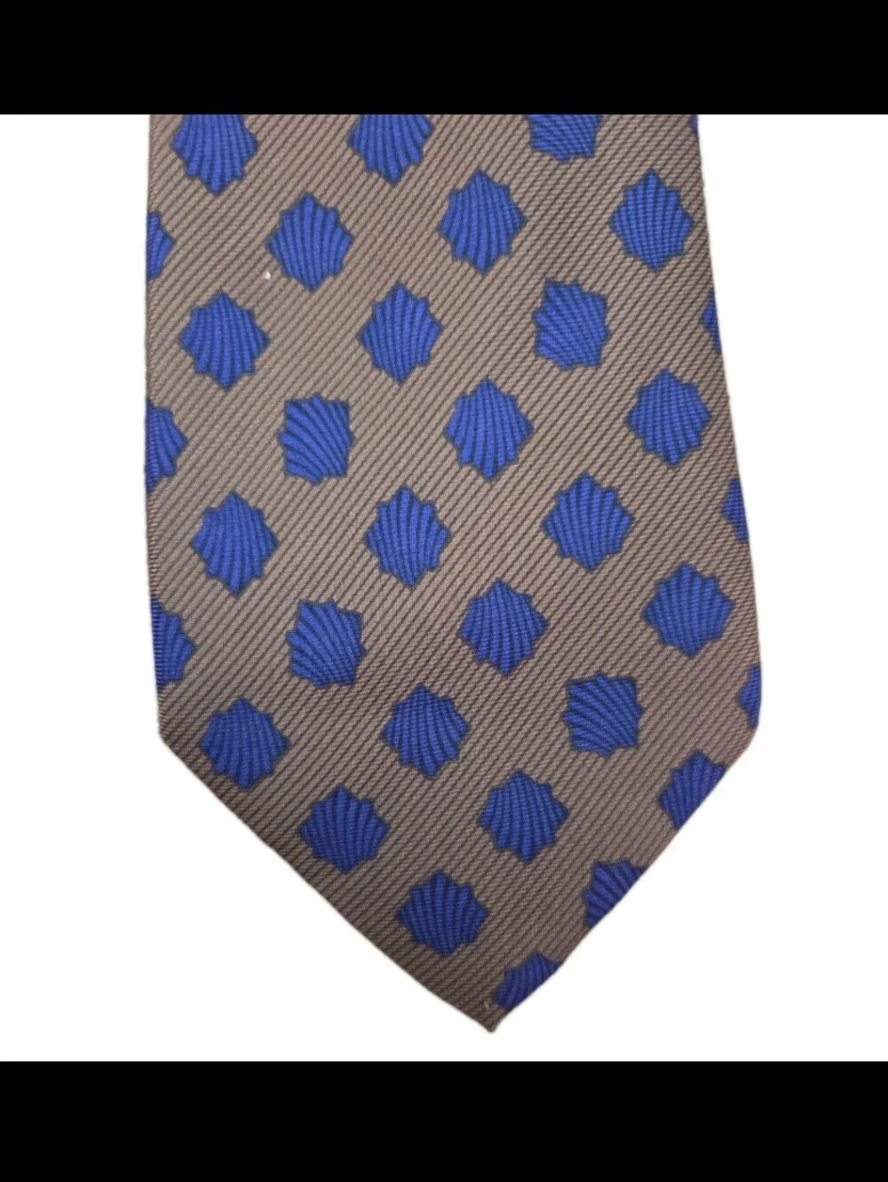 Valentino Mens Brown And Blue Designer Professional 100% Silk Italian Neck Tie